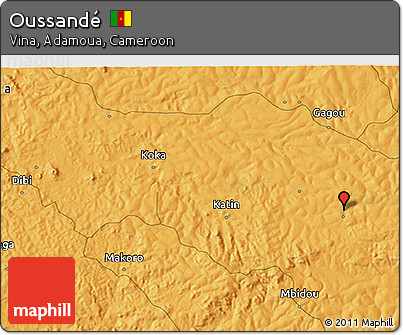 Political 3D Map of Oussandé