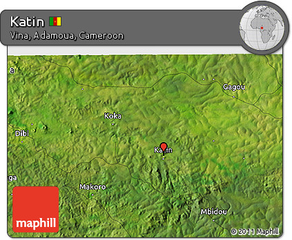 Satellite 3D Map of Katin