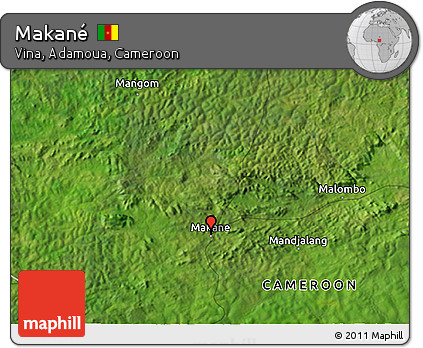Satellite 3D Map of Makané
