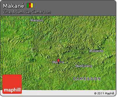Satellite 3D Map of Makané