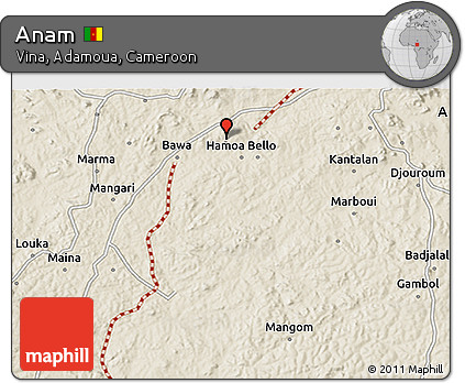 Shaded Relief 3D Map of Anam