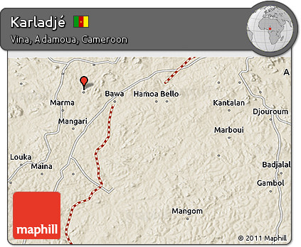 Shaded Relief 3D Map of Karladjé