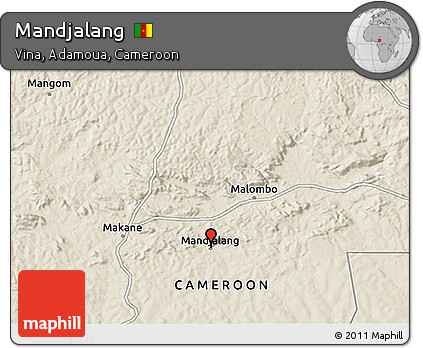 Shaded Relief 3D Map of Mandjalang