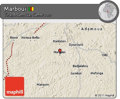 Shaded Relief 3D Map of Marboui