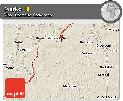 Shaded Relief 3D Map of Marko