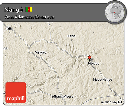 Shaded Relief 3D Map of Nangé