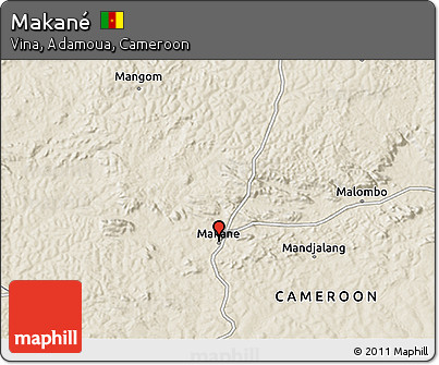 Shaded Relief 3D Map of Makané