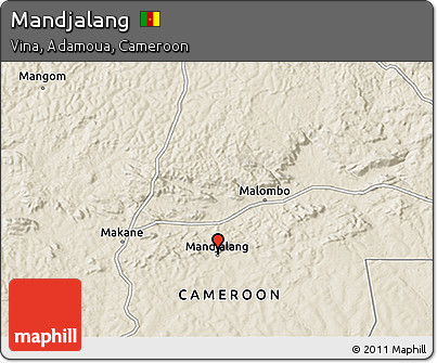Shaded Relief 3D Map of Mandjalang