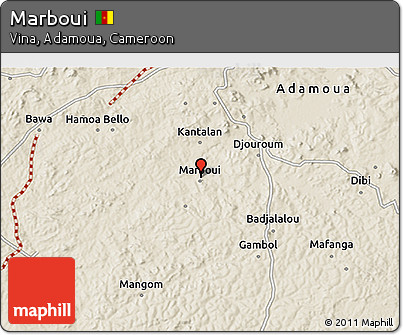 Shaded Relief 3D Map of Marboui