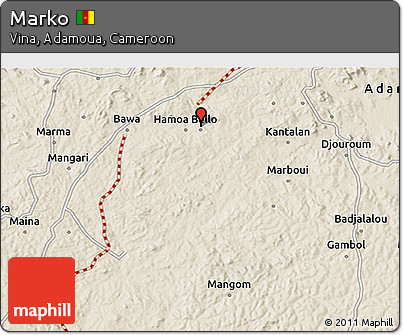 Shaded Relief 3D Map of Marko