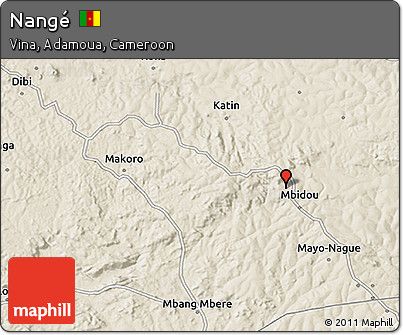 Shaded Relief 3D Map of Nangé