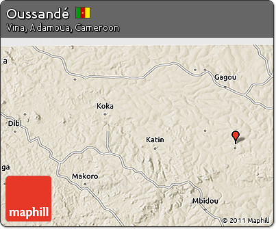 Shaded Relief 3D Map of Oussandé