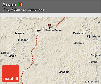 Shaded Relief 3D Map of Anam