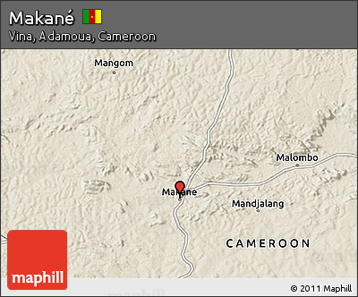 Shaded Relief 3D Map of Makané