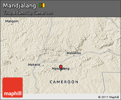 Shaded Relief 3D Map of Mandjalang