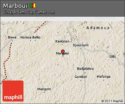 Shaded Relief 3D Map of Marboui