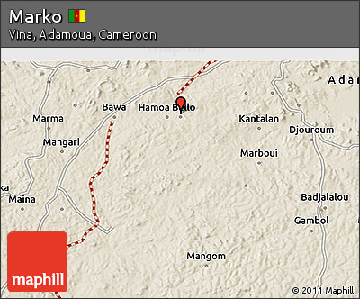 Shaded Relief 3D Map of Marko