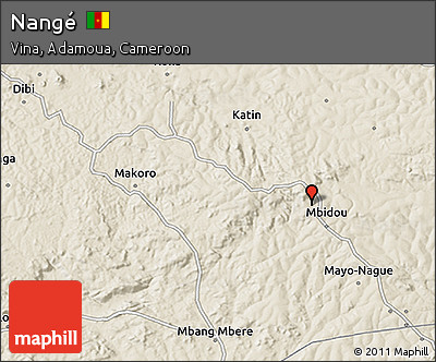 Shaded Relief 3D Map of Nangé