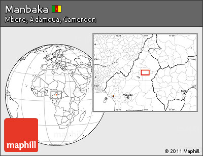 Blank Location Map of Manbaka