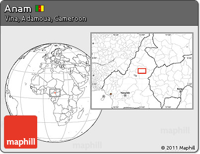 Blank Location Map of Anam