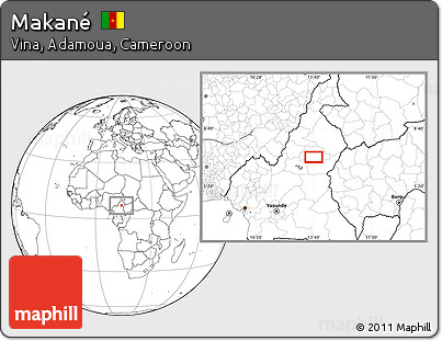 Blank Location Map of Makané