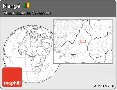 Blank Location Map of Nangé