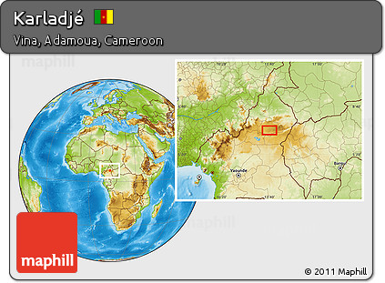 Physical Location Map of Karladjé