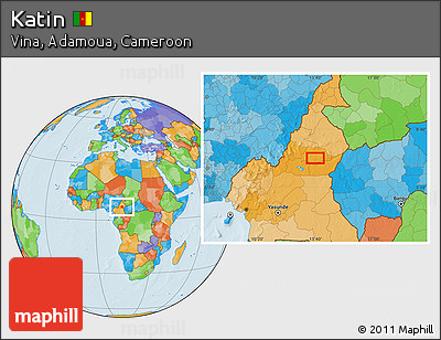 Political Location Map of Katin
