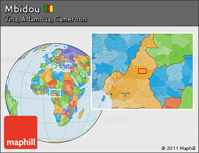 Political Location Map of Mbidou