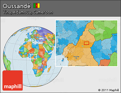 Political Location Map of Oussandé