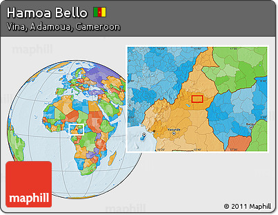 Political Location Map of Hamoa Bello
