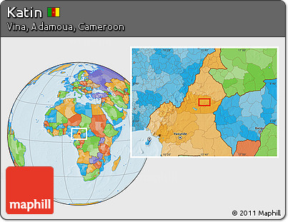 Political Location Map of Katin