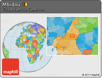 Political Location Map of Mbidou