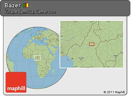 Savanna Style Location Map of Bazer