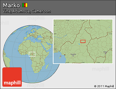 Savanna Style Location Map of Marko