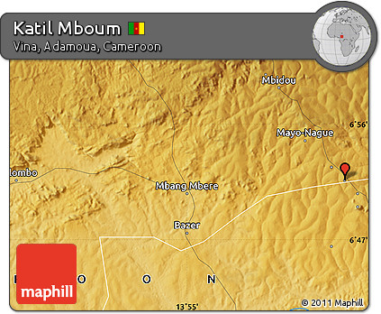 Physical Map of Katil Mboum