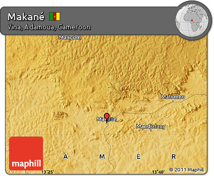 Physical Map of Makané