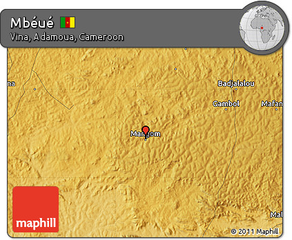 Physical Map of Mbéué