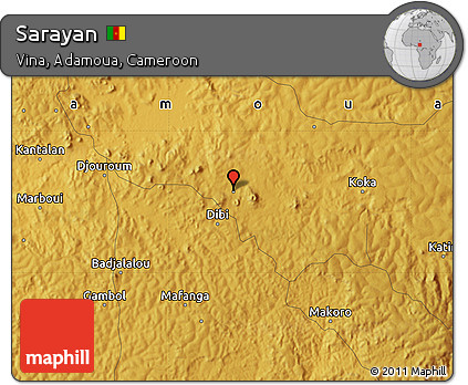 Physical Map of Sarayan