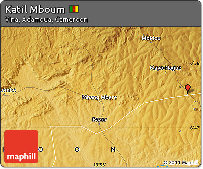 Physical Map of Katil Mboum