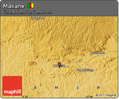 Physical Map of Makané