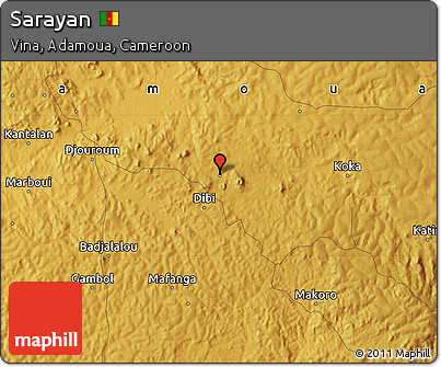 Physical Map of Sarayan
