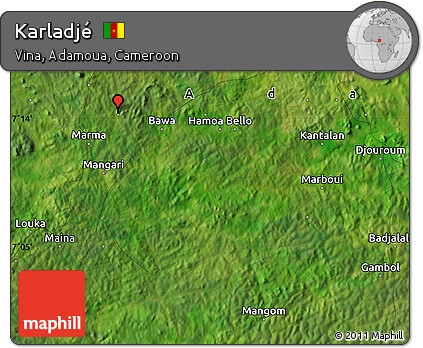 Satellite Map of Karladjé