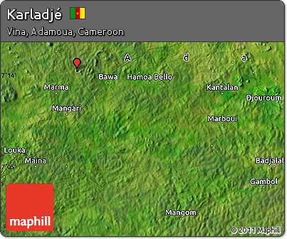 Satellite Map of Karladjé
