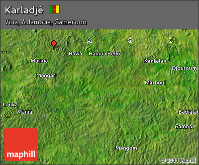 Satellite Map of Karladjé