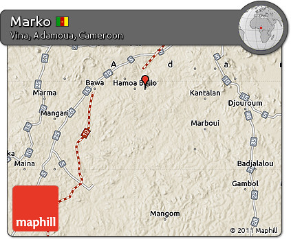 Shaded Relief Map of Marko