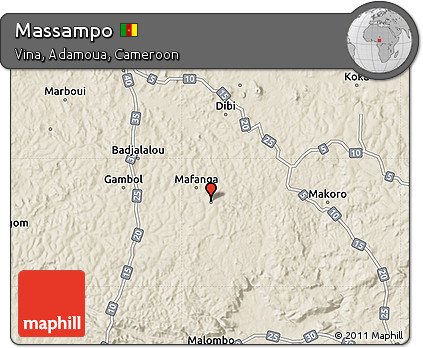 Shaded Relief Map of Massampo