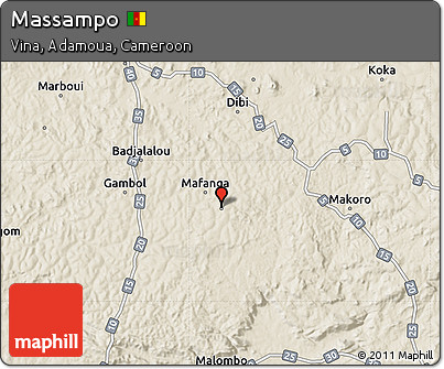 Shaded Relief Map of Massampo