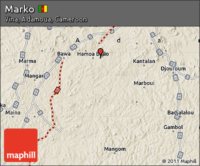 Shaded Relief Map of Marko