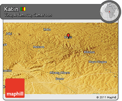 Physical Panoramic Map of Katin